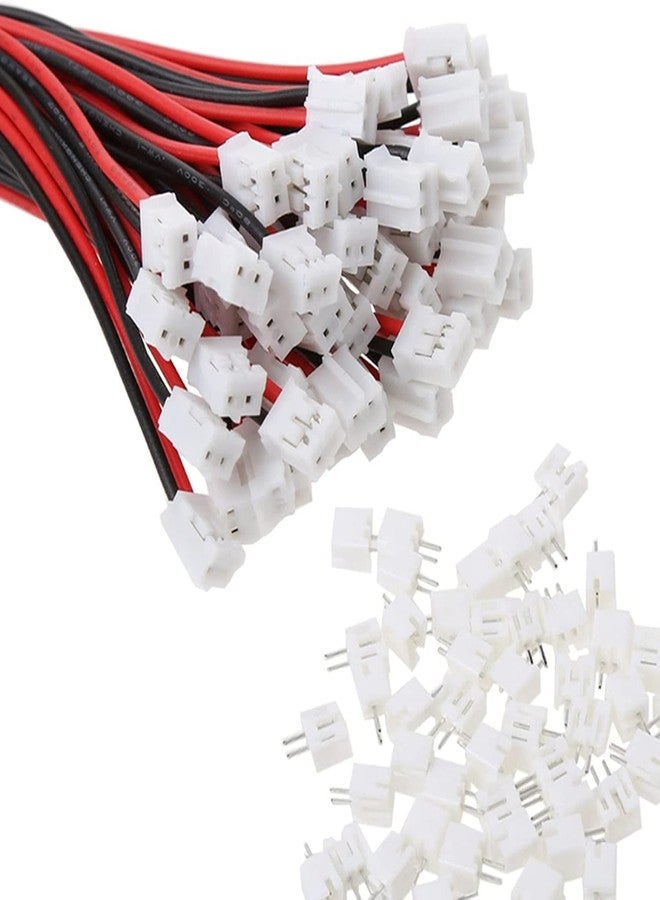 CONSONANTIAM موصل CONSONANTIAM Mini Micro Jst 2.0 Ph 2-pin ذكر مع كابل بطول 150 مم وأنثى (10، مجموعة من 10 قطع) - Image 1